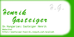 henrik gasteiger business card